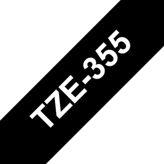 Brother Etikettendrucker-Band 8m x 24mm in Schwarz Farbe Kompatible Reihe mit Brother TZe/TZ