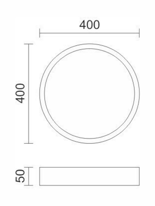 Spot Light Rund Draußen LED Panel 24W mit Warmes Weiß Licht 3000K