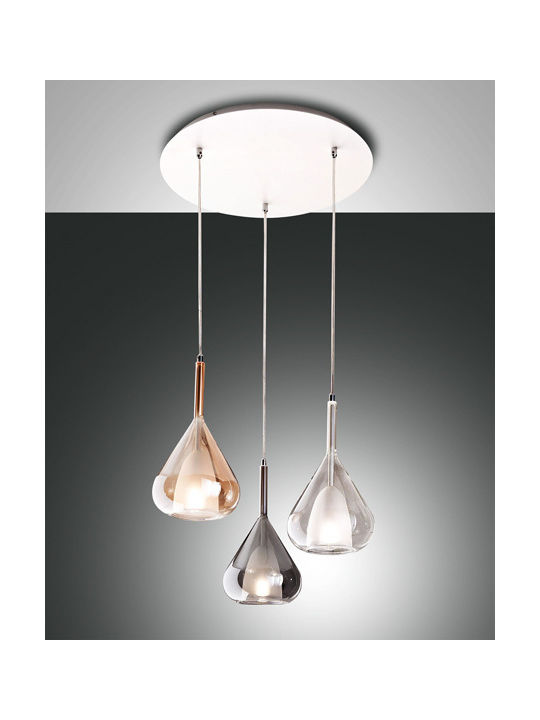 Fabas Luce Lila Pendant Light Three-Light for Socket E27 Multicolour