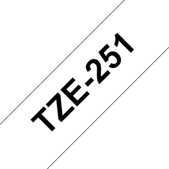 Brother Label Maker Tape 8m x 24mm In Black Colour Compatible With Brother TZe/TZ
