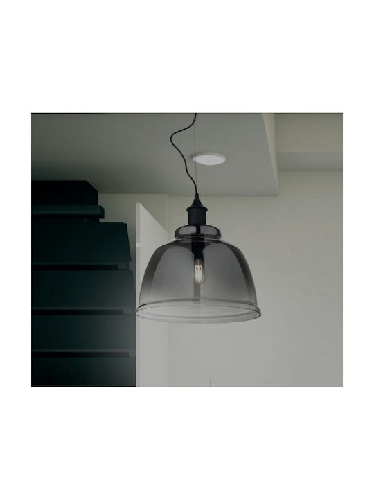 Ondaluce Dama Pendant Light Suspension Bell for Socket E27 Black