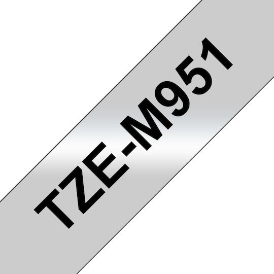 Brother Ταινία Ετικετογράφου 8m x 24mm σε Ασημί Χρώμα Συμβατή με Brother TZe/TZ