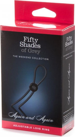 Fifty Shades of Grey Again & Again Adj Love Ring Black