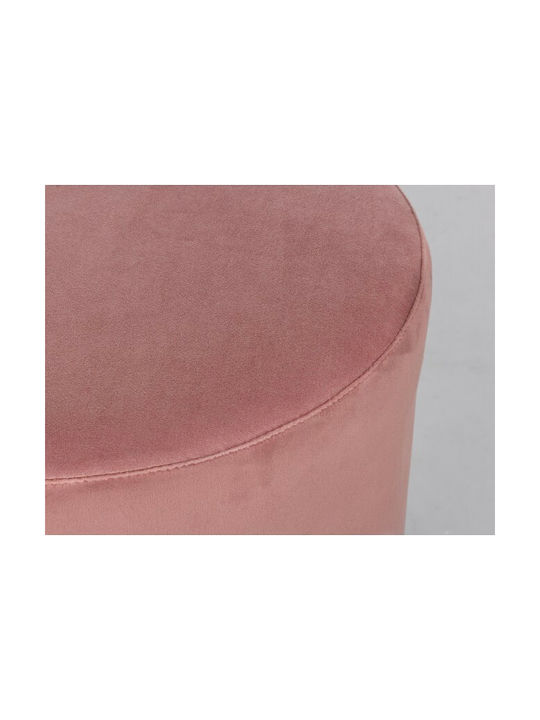 Stool For Living Room Upholstered with Velvet Lucilla Pink 35x35x40cm