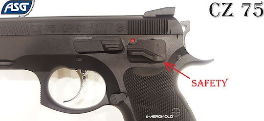 Asg Pistol cu Aer CO2 CZ 75 SP-01 Shadow (Full Metal/Blowback) Recul 4.5mm