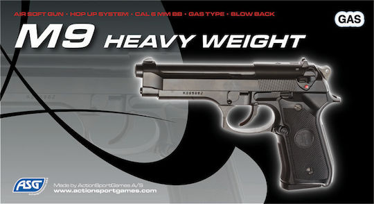 Asg Gas Blowback Air Pistol M9 Gas 6mm