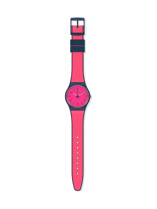 Swatch Pink Gum Uhr mit Rosa Kautschukarmband