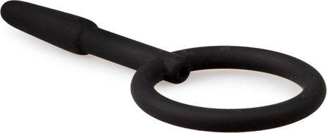 Sinner Gear Hollow Silicone Penisplug Pullring Expander in Black Color