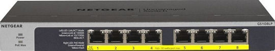 NetGear GS108LP Unmanaged L2 PoE+ Switch with 8 Ethernet Ports