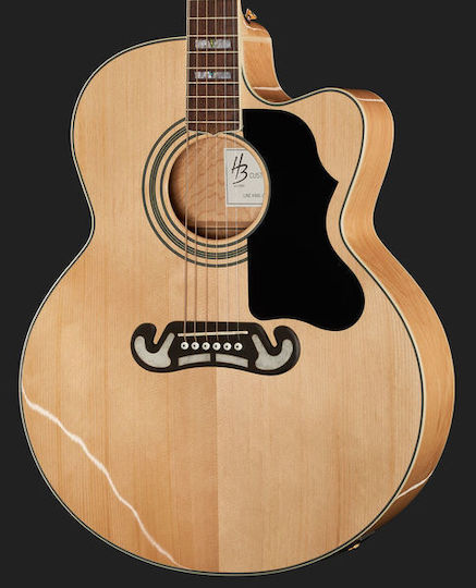 Harley Benton Ηλεκτροακουστική Κιθάρα HB Custom Line King Jumbo Cutaway Natural