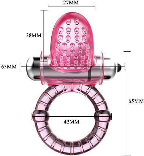 Baile Sweet Vibrating Ring 6.5cm Pink