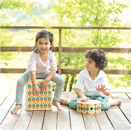 Plan Toys Wooden Percussion Instrument Cajón for 4+ Years