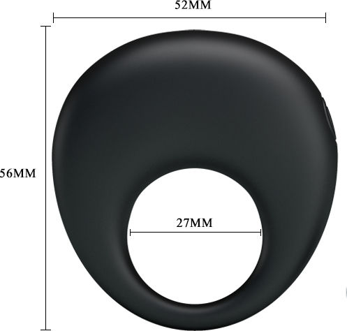 Pretty Love Trap Silicone Vibrating Cockring Вибриращ Пръстен Петел Силикон Черен BI-210140