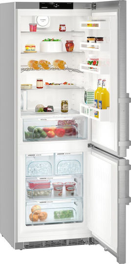 Liebherr Combină frigorifică 411lt NoFrost Î201xL70xA66.5cm. Inox CNef 5745