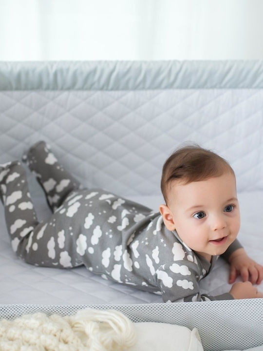 Lionelo Cradle Theo with Mattress, Side Opening, and Wheels Concrete