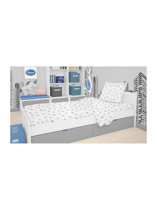 Dimcol Star Kids Cotton Pillowcase 50x70cm 104 Sky Blue