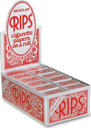 Rips Red Regular Zigarettenpapierrolle mit Kegelspitzen 7m 1Stück