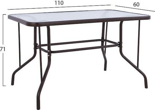 Outdoor Dining Set 5 Pieces Brown with Pillows