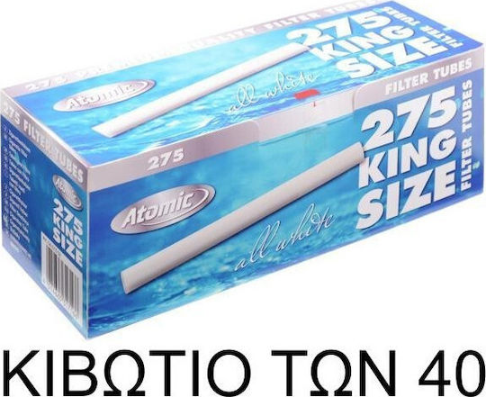 Atomic Τσιγαροσωλήνες Atomic All White Λευκό 40 x 275τμχ