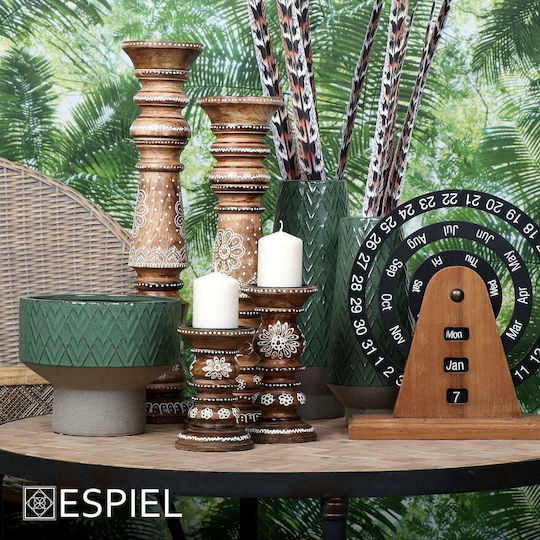 Espiel Bol Decorativ Din Ceramică Verde 11x11x11cm Espiel Bol Decorativ Din Ceramică Verde 11x11x11cm