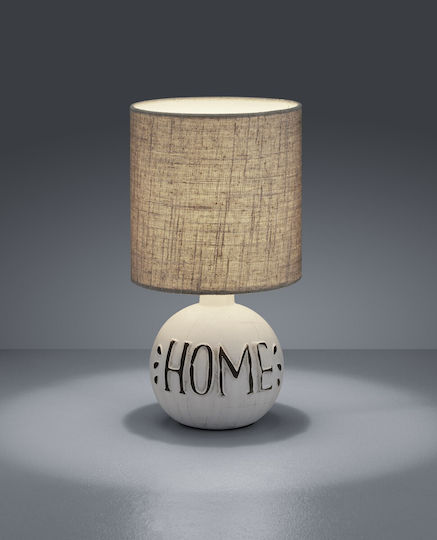 Trio Lighting Ceramică Lampă de masă pentru Soclu E14 cu Abajur Bej și Bază