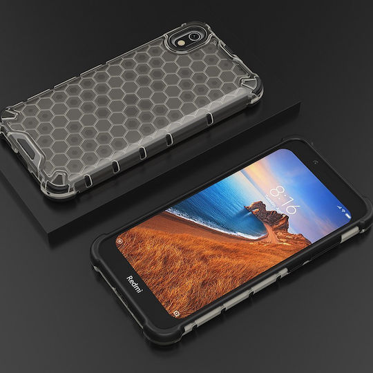 Hurtel Honeycomb Back Cover Σιλικόνης Μαύρο (Redmi 7A)