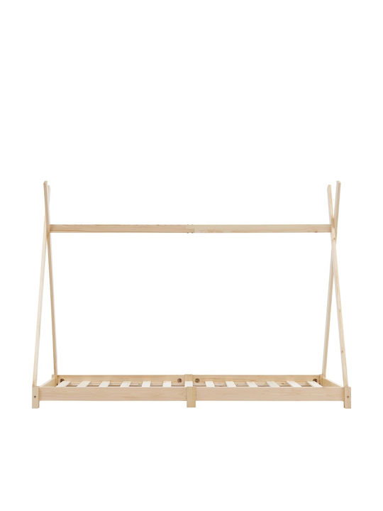 Kids Bed Montessori Single Brown for Mattress 90x200cm