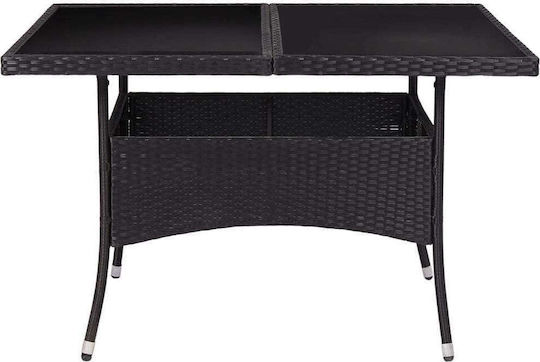 Masă 120x120x75buc Negru