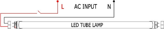 V-TAC VT-151 LED крушка 22W Тип Флуоресцентни 150εκ. за фасунга G13 и форма T8 Хладно бяло 2000лм