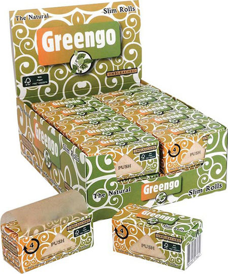 GreenGo Unbehandelt Zigarettenpapierrolle mit Kegelspitzen 4m 1Stück