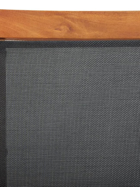 Sezlonguri Lemn cu Brațe & Gri Material 141x57.5x92cm