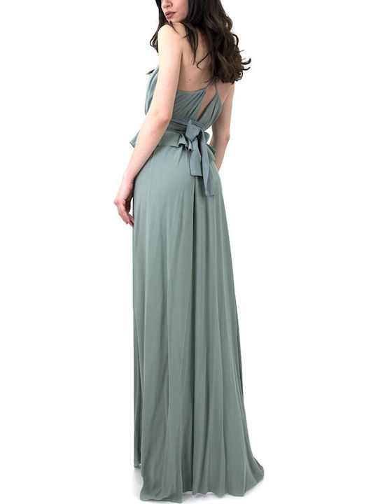 Sommer Maxi Kleid Wickel Mint