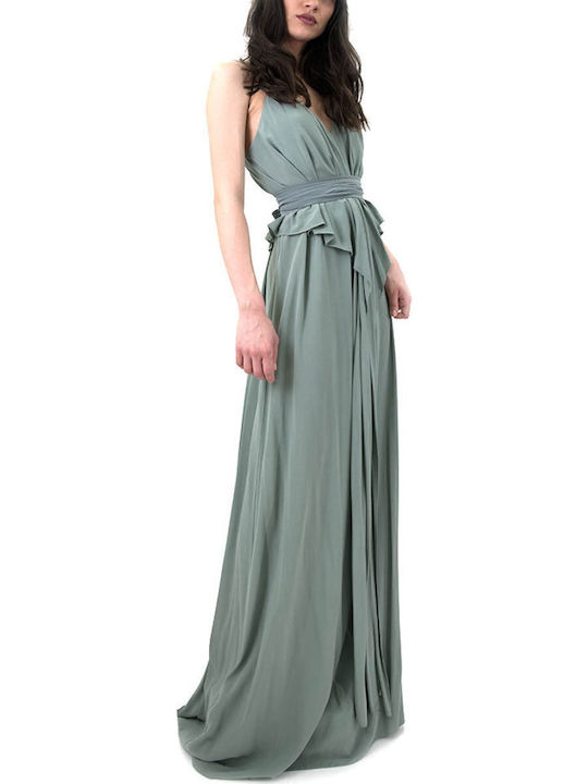 Sommer Maxi Kleid Wickel Mint