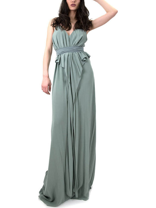 Sommer Maxi Kleid Wickel Mint