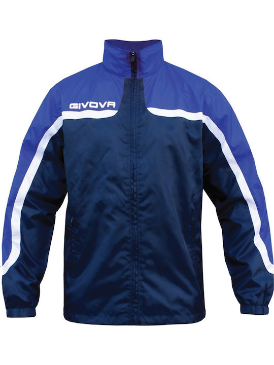 Givova Rain Asia RJ006 Blue/Royal Men's Jacket Windproof Blue