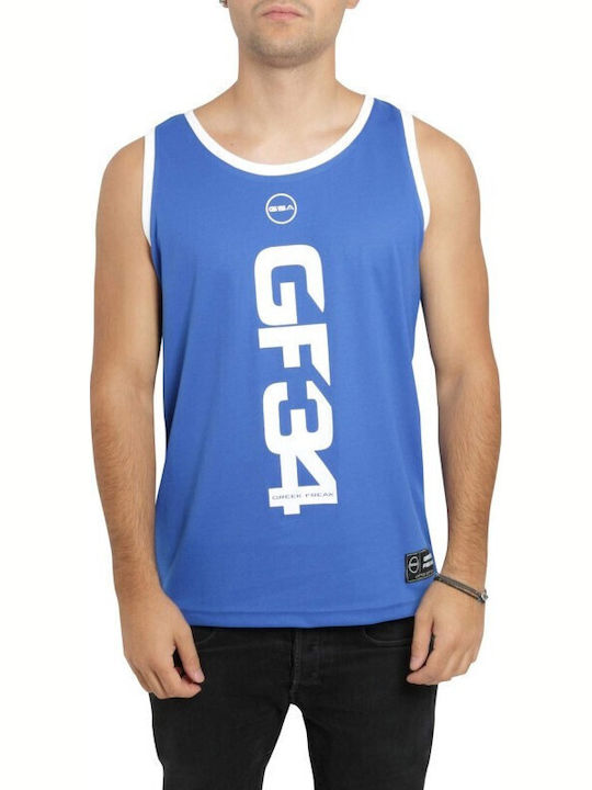 Greek Freak Tank Top Sportliches T-Shirt Blau