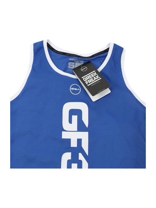 Greek Freak Tank Top Sportliches T-Shirt Blau