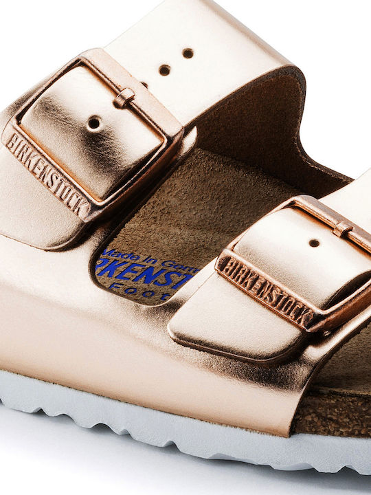 Arizona Soft Footbed Natural Дамски Сандали Металически Мед Нормална Кройка