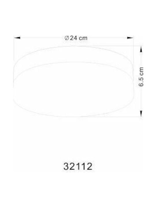 Globo Lighting Vranos Plafonieră de Exterior E27 în Culoare Argintiu 32112