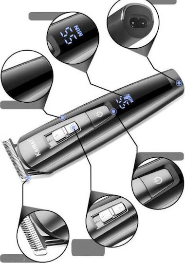 Kemei Rechargeable Hair Clipper Gray KM-1628
