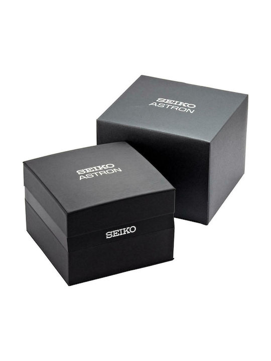 Seiko Astron Часовник Хронограф Слънчева с Черно Каучукова каишка