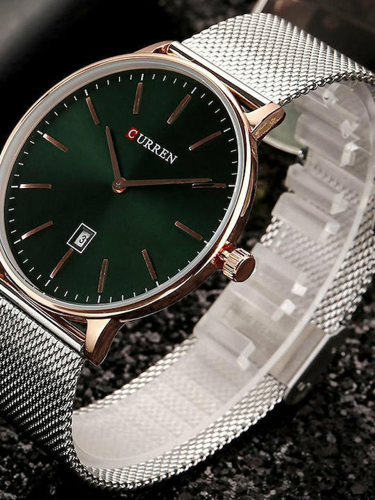 Curren Men's Watch 41mm Battery with Metal Bracelet Green