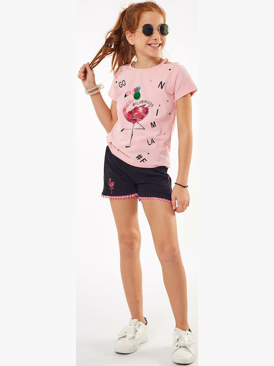 Εβίτα Kids Set with Shorts Summer 2pcs Pink