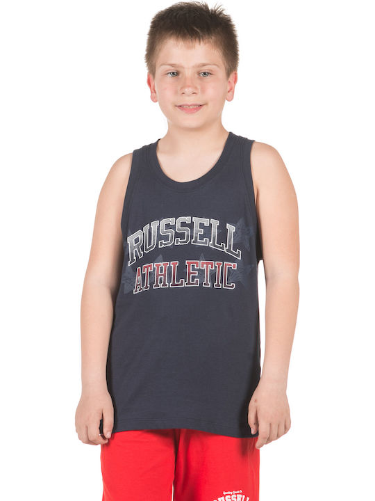 Russell Athletic Kinderhemd Ärmellos Marineblau