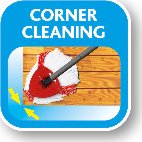 Vileda Easy Wring & Clean Turbo Spin Parquet Mop with Microfibers 151153