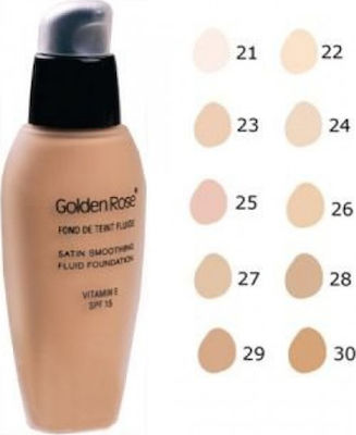 Golden Rose Satin Smoothing Fluid Foundation 27 SPF15 34ml