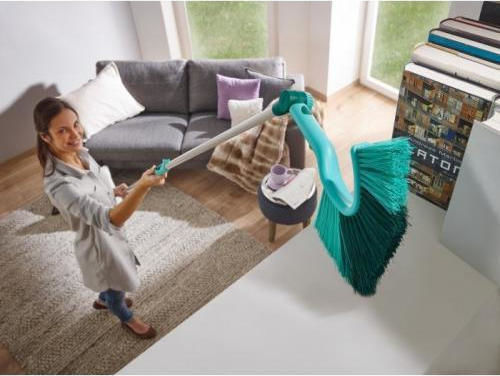 Leifheit Wall Ceiling Broom Dusty Plastic Broom Handle Cleaning Brush Blue