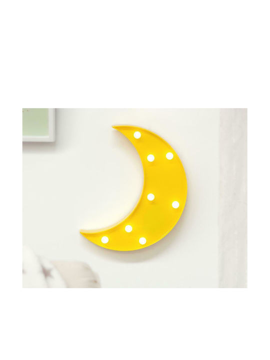 Kiokids Παιδικό Φωτιστικό Τοίχου Led Πλαστικό Yellow Moon