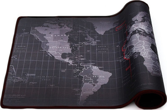 World Map Gaming Mouse Pad XL (700mm) Μαύρο