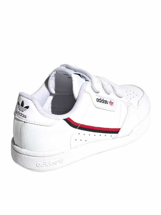 Continental 80 CF C Kinder Sneakers mit Klettverschluss Cloud White / Scarlet